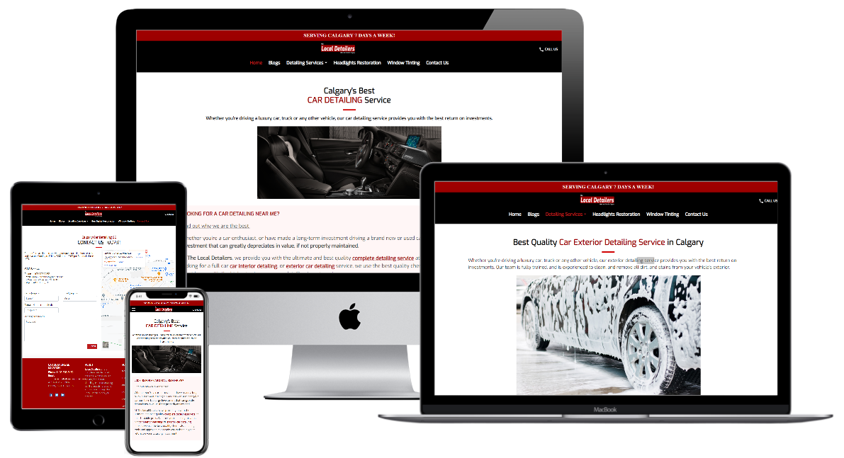 Custom Web Design Examples - Local Detailers